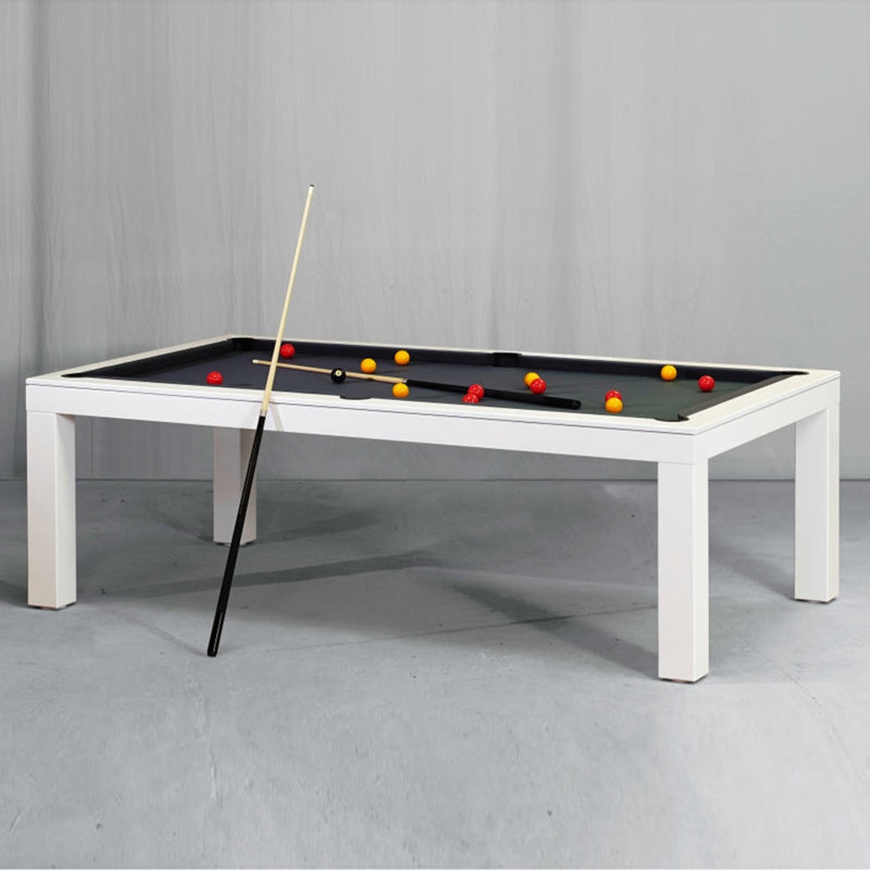 White Billiards Alpha Modern 7 Slate Pool Table Wayfair